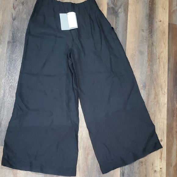 Lili Black Line High-Waisted Wide Leg Pants Lagenlook - Picture 12 of 12